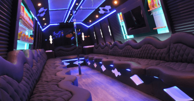 San Francisco 20 Passenger Party Bus Interior