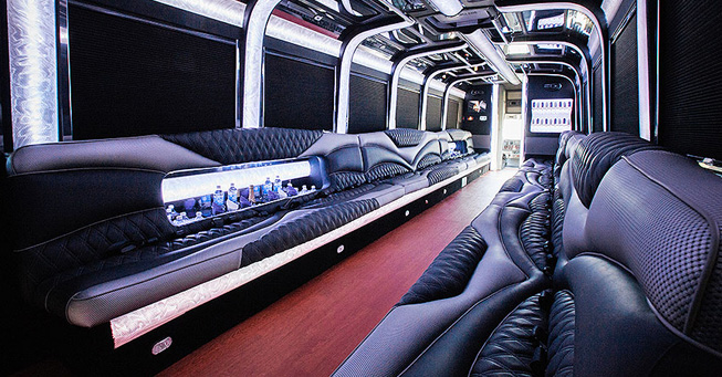 San Francisco 40 Passenger Party Bus Interior